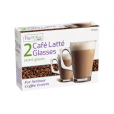 CAFE LATTE GLASSES 240ML