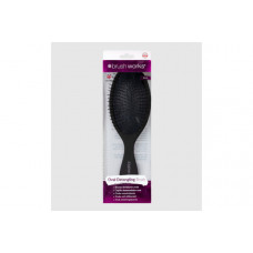 BRUSHWORKS BRUSH OVAL DETANGLING BLACK 