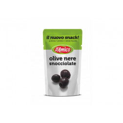 D AMICO PITTED BLACK OLIVES 75G