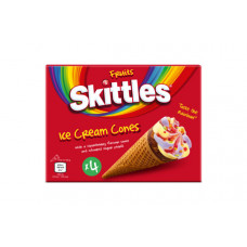 SKITTLES ICE CREAM CONES 4PK