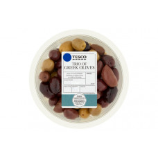 TESCO TRIO OF GREEK OLIVES 380G