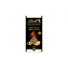 LINDT EXCELLENCE ORANGE AMANDES 70% COCOA 100G