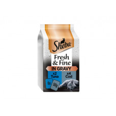 SHEBA POUCH FISH GRAVY 6PKX50G