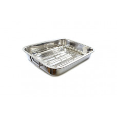 STAINLESS STEEL LASAGNA TRAY WITH GRILL 35CM