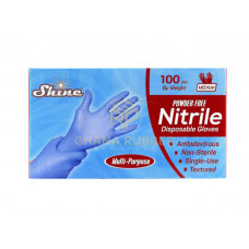 SHINE NITRILE GLOVES 100PCS MEDIUM