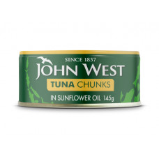 JOHN WEST TUNA IN SUNFLOWER OIL 145G