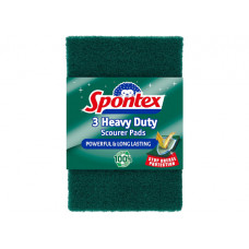 SPONTEX HEAVY DUTY SCOURER PAD  3PK