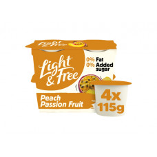 DANONE LIGHT AND FREE PEACH AND PASSIONFRUIT 4PK 460G