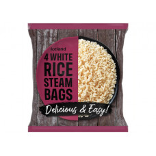 ICELAND 4 PACK WHITE RICE STEAM BAGS 800G