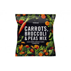 ICELAND CARROTS BROCCOLI AND PEAS MIX 1KG