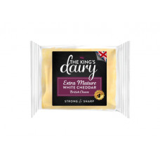 KINGS DAIRY EXTRA MATURE WHITE CHEDDAR 200G