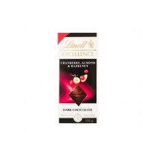 LINDT EXCELLENCE CRANBERRY ALMOND & HAZELNUT 100G