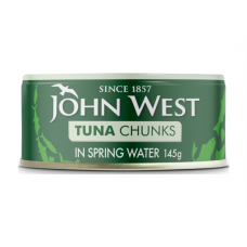 JOHN WEST TUNA CHUNKS IN SPRING WATER NO DRAIN 145G