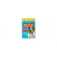 BEST ONE DOG MEAT CHUNKS IN GRAVY BEEF & POULTRY 400G